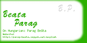 beata parag business card